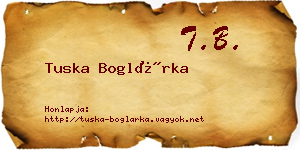 Tuska Boglárka névjegykártya